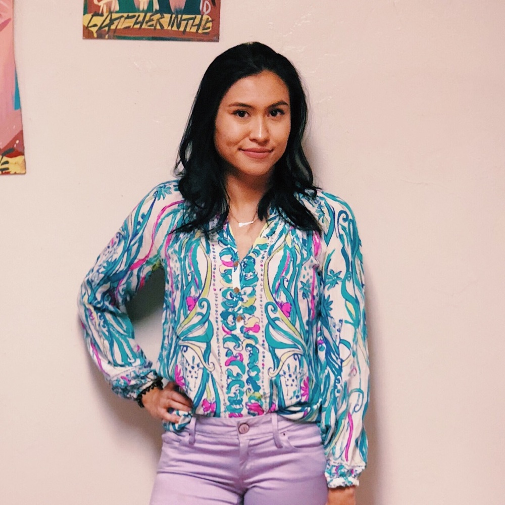 ‼️‼️PRICE DROP‼️100% Silk Lilly Pulitzer Elsa Top